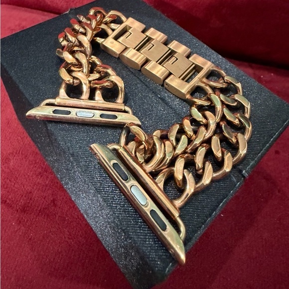 👑✅PRICE FIRM✅ Apple Watch 42mm Chunky Rose Gold Chain Bracelet. NWOT - Picture 10 of 15
